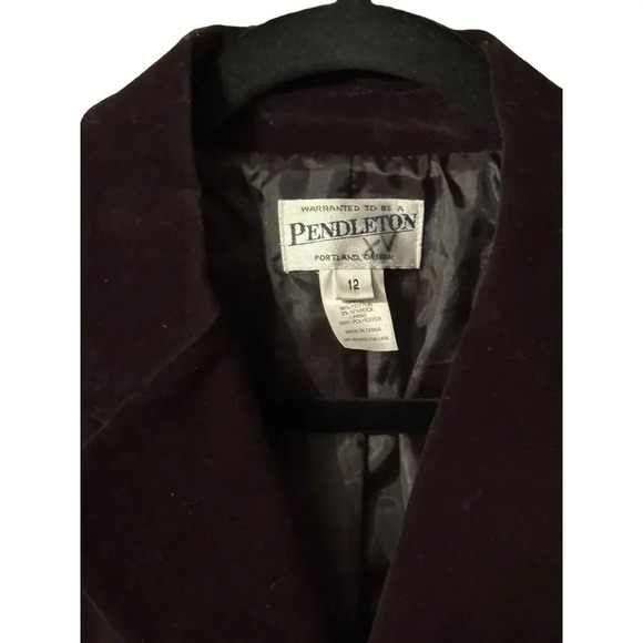 Pendleton Black Velvet Blazer Jacket Classic Career Business Professional - Picture 5 of 10